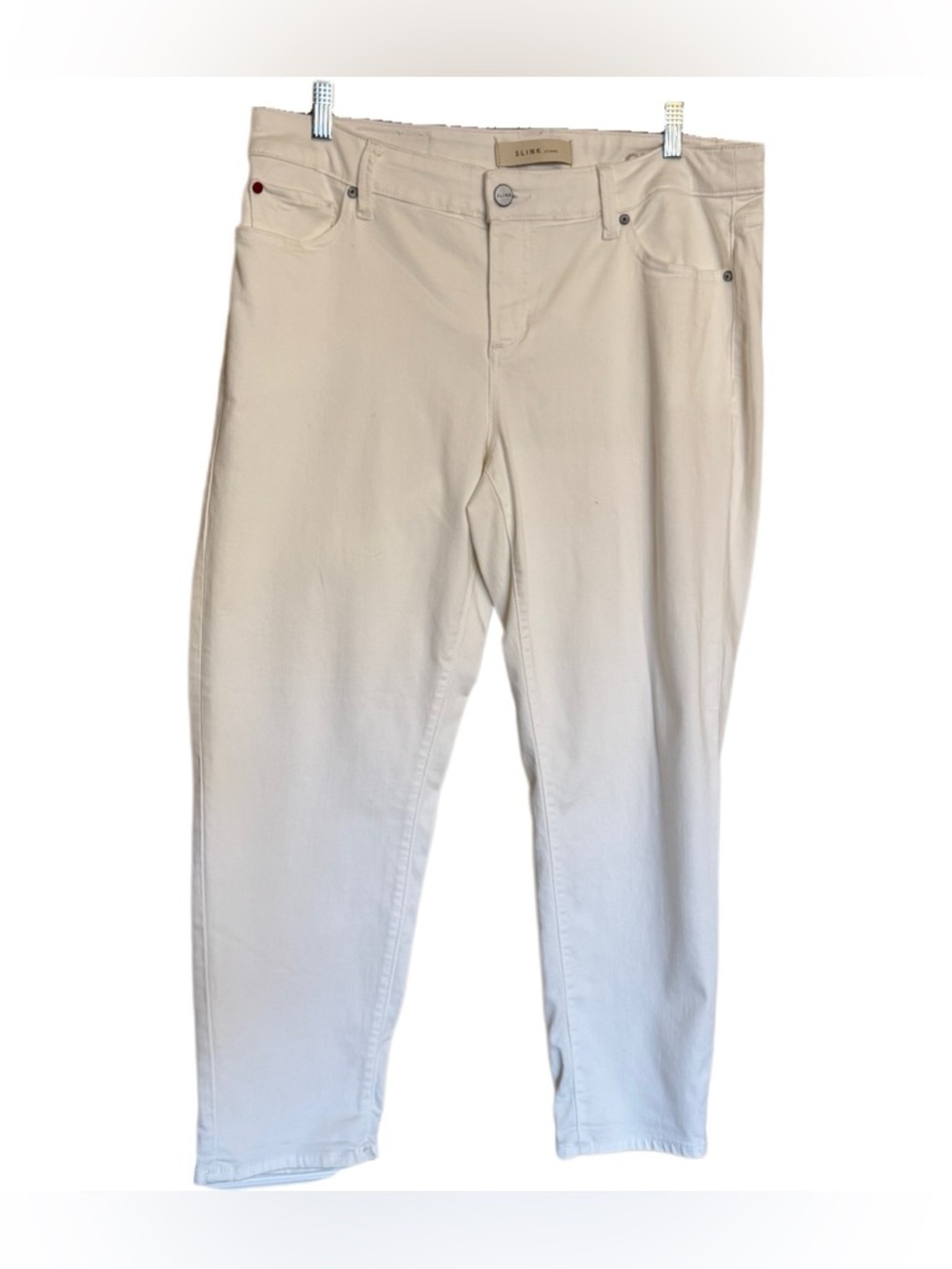 Slink 16 Boyfriend Clare High Waist Curvy White Jeans Stretch